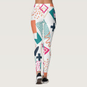 Eclectische Memphis geometrische kunst Leggings (Achterkant)