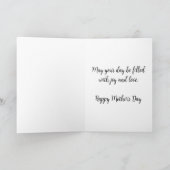 Eclectische moderne kunstbloemen Moederdag Feestdagen Kaart (Binnen)