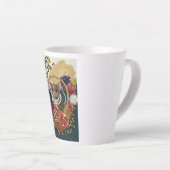 Eclectische Muis met Parels Latte Mok, Chic Maxima Mok (Rechterhoek)
