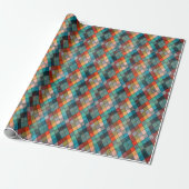 Eclectische multikleurige Argyle-cadeauverpakking Cadeaupapier (Uitgerold)