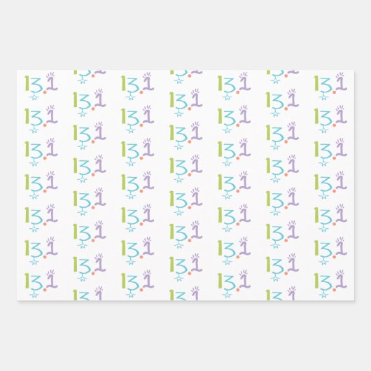 Eclectische papierbladen met halve marathon, 13.1 inpakpapier vel (Voorkant 2)