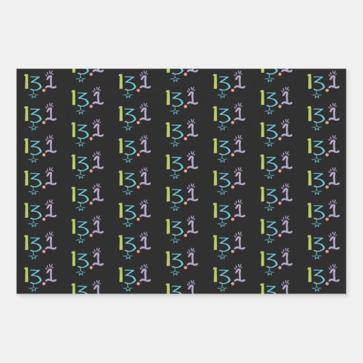 Eclectische papierbladen met halve marathon, 13.1 inpakpapier vel (Voorkant)