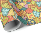 Eclectische Patchwork: Diverse Patroon Mix Cadeaupapier (Rol Hoek)