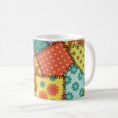 Eclectische Patchwork: Diverse Patroon Mix Koffiemok (Voorkant rechts)
