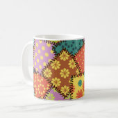 Eclectische Patchwork: Diverse Patroon Mix Koffiemok (Voorkant links)