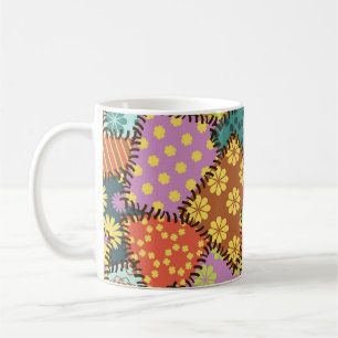 Eclectische Patchwork: Diverse Patroon Mix Koffiemok