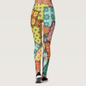 Eclectische Patchwork: Diverse Patroon Mix Leggings (Achterkant)