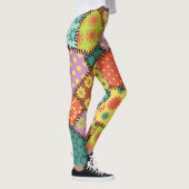 Eclectische Patchwork: Diverse Patroon Mix Leggings (Rechts)