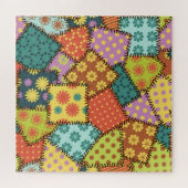 Eclectische Patchwork: Diverse Patroon Mix Legpuzzel (Horizontaal)