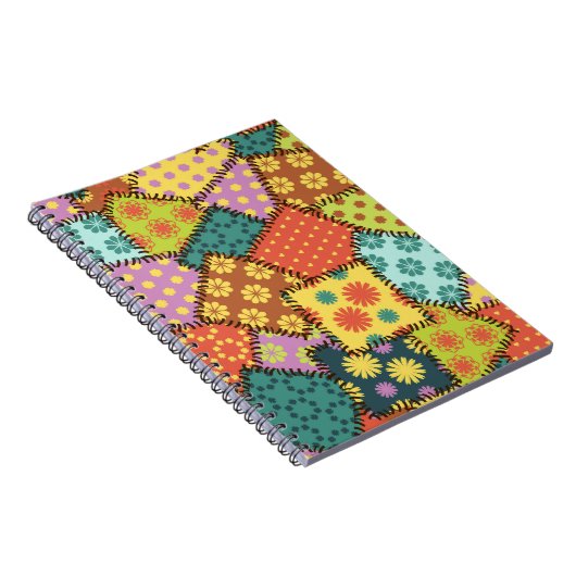 Eclectische Patchwork: Diverse Patroon Mix Notitieboek (Rechterzijde)