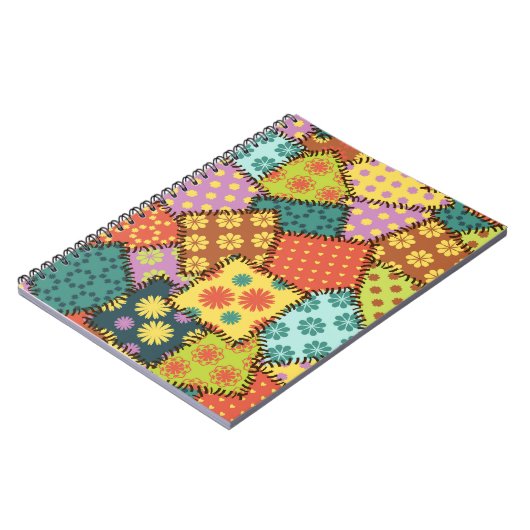 Eclectische Patchwork: Diverse Patroon Mix Notitieboek (Linkerzijde)