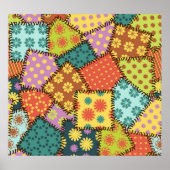 Eclectische Patchwork: Diverse Patroon Mix Poster (Voorkant)