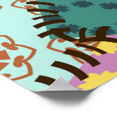 Eclectische Patchwork: Diverse Patroon Mix Poster (Hoek)