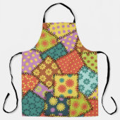 Eclectische Patchwork: Diverse Patroon Mix Schort (Voorkant)
