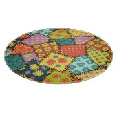 Eclectische Patchwork: Diverse Patroon Mix Snijplank (Hoek)