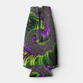 Eclectische psychedelische spiraal fractal Abstrac Flesjeskoeler (Achterkant)