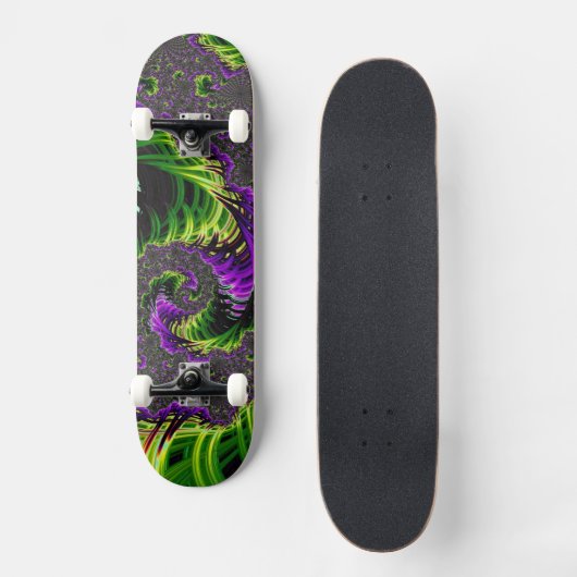 Eclectische psychedelische spiraal fractal Abstrac Persoonlijk Skateboard (Voorkant)