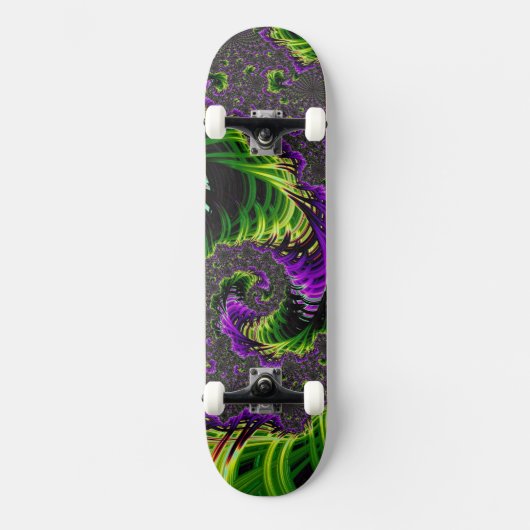 Eclectische psychedelische spiraal fractal Abstrac Persoonlijk Skateboard (Voorkant)