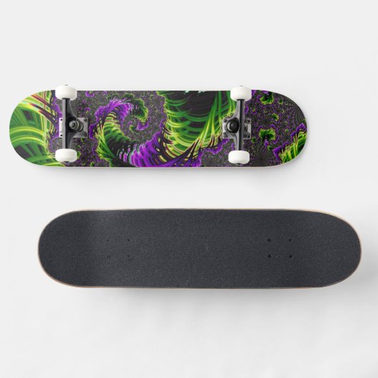 Eclectische psychedelische spiraal fractal Abstrac Persoonlijk Skateboard (Horizontaal)