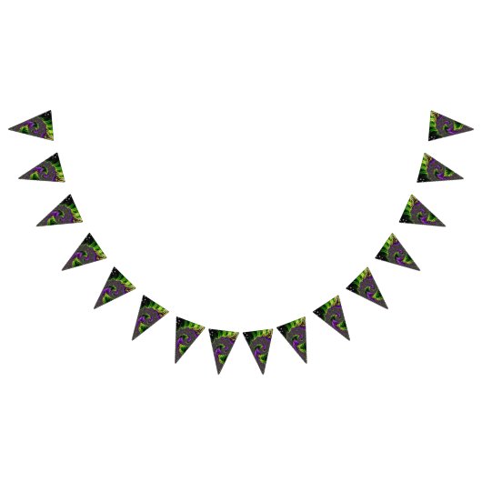 Eclectische psychedelische spiraal fractal Abstrac Vlaggetjes (Alle)