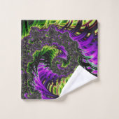 Eclectische psychedelische spiraal fractale abstra bad handdoek (Wasdoekje)