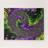 Eclectische psychedelische spiraal fractale abstra legpuzzel (Horizontaal)