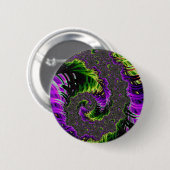 Eclectische psychedelische spiraal fractale abstra ronde button 5,7 cm (Voorkant /achterkant)