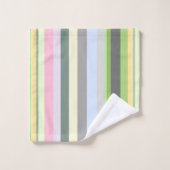 Eclectische Retro Regenboog Verticale Strepen Bad Handdoek (Wasdoekje)