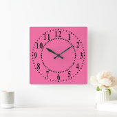 Eclectische Roze Satijn Look Muur Klok (Huis)