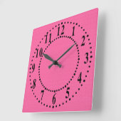 Eclectische Roze Satijn Look Muur Klok (Hoek)