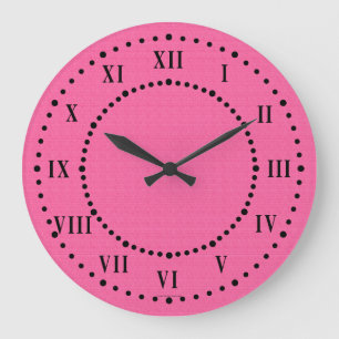 Eclectische Roze Satijn Look Romeinse Numerieke Mu Grote Klok