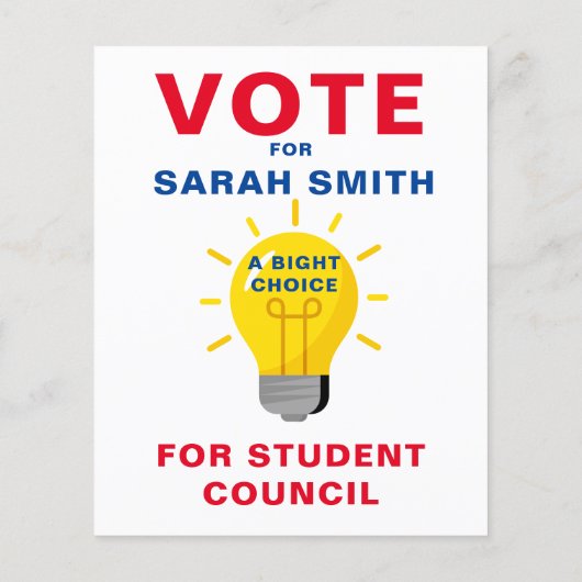 Eclectische stem voor klasse President: BRIGHT CHO Flyer (Achterkant)