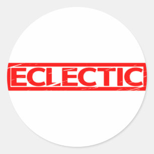 Eclectische stempel ronde sticker