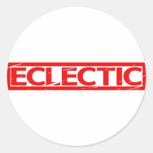 Eclectische stempel ronde sticker (Voorkant)