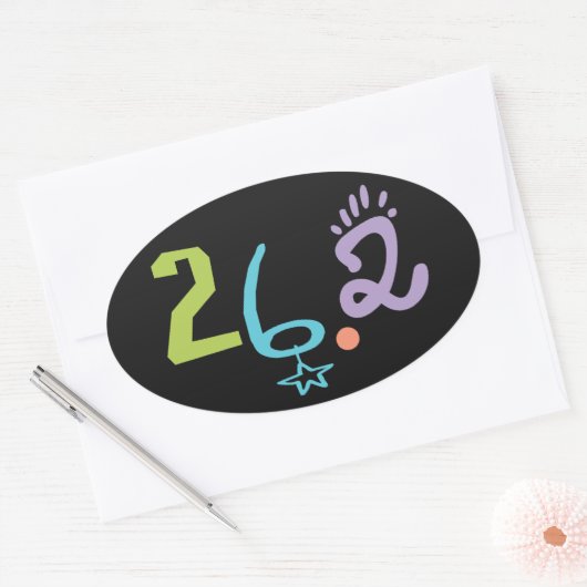 Eclectische Stickers van 26.2 marathon (Envelop)