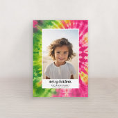 Eclectische Tie Dye - Kerst Foto Kleurrijk Helder Feestdagenkaart