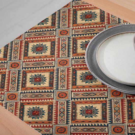 Eclectische Tribal Print Table Runner wereldwijd g Lange Tafelloper
