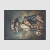 Eclectische Victoriaanse dame struisvogel met bloe Tissuepapier (Voorkant)