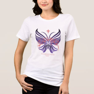 Eclectische Vlinder Tri-Blend Shirt