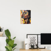 Eclectische Vrouw Schilderij Pop Art Groot Wandku Poster (Thuiskantoor)