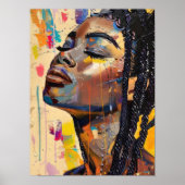 Eclectische Vrouw Schilderij Pop Art Groot Wandku Poster (Voorkant)
