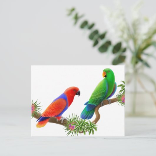 Eclectus Birds Briefkaart (Staand voorkant)