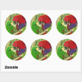 Eclectus Pair Ronde Sticker (Vel)