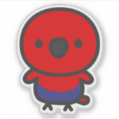 Eclectus Papegaai / Vrouwelijk Sticker (Voorkant)
