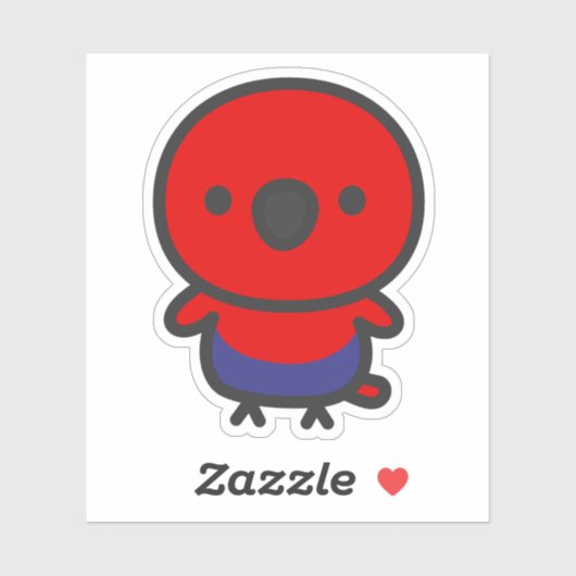 Eclectus Parrot / Female Sticker (Vel)