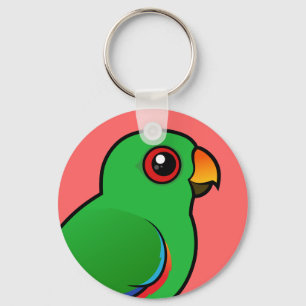 Eclectus Parrot-mannetje Sleutelhanger