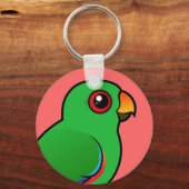Eclectus Parrot-mannetje Sleutelhanger (Voorkant)