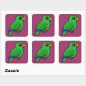 Eclectus Parrot-mannetje Vierkante Sticker (Vel)