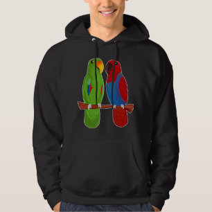 Eclectus Parrot Schattig paardenvarken Hoodie
