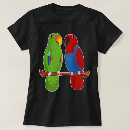 Eclectus Parrot Schattig paardenvarken T-shirt (Design voorkant)